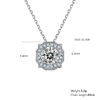Classic Hairy S925 Silver Plated Platinum Moissanite Diamond Pendant Earnail Set 1